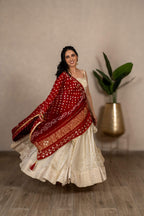 Tissue Butti Chaniya - Ivory