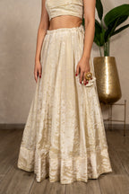 Tissue Butti Chaniya - Ivory