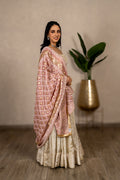 Noorjahan Gotta Patti Chikankari Jaal Dupatta – Blush Pink