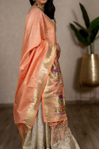 Mayuri Paithani Dupatta – Peach