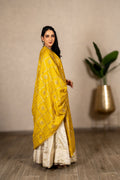 Charulata Art Silk Dupatta – Yellow