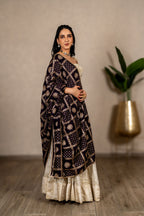 Charulata Art Silk Dupatta – Wine