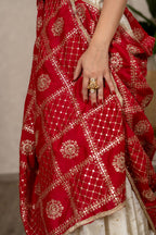 Charulata Art Silk Dupatta – Rani Pink