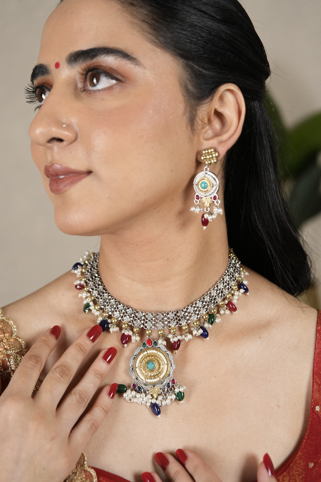 RaasMandala Choker Set - Multicolour
