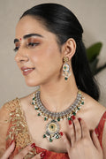RaasMandala Choker Set - Emerlad Green