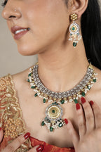 RaasMandala Choker Set - Emerlad Green