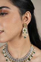 RaasMandala Choker Set - Emerlad Green