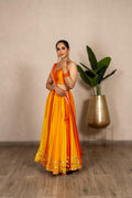 Surajmukhi (Orange And Yellow) Satrangi Chaniya Set