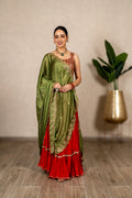 Luxe Chiffon Dupatta - Leaf Green