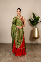 Luxe Chiffon Dupatta - Leaf Green