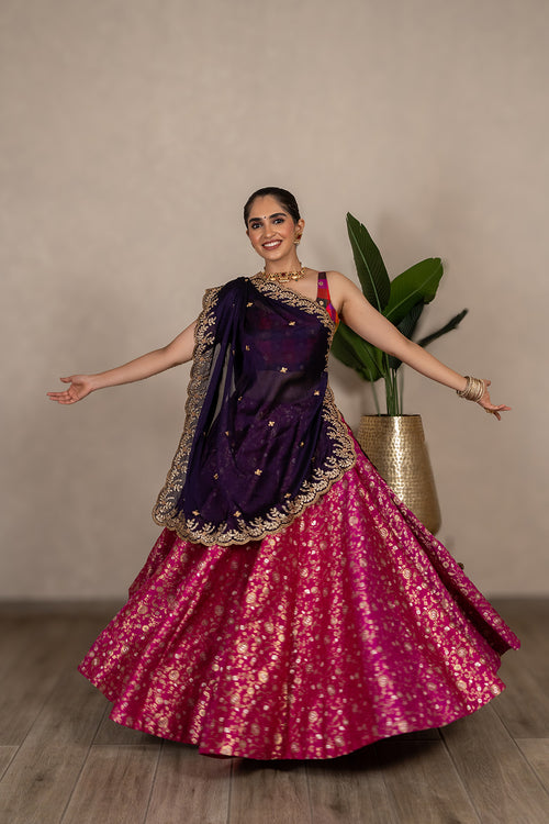 Banarasi Chaniya - Rani Pink