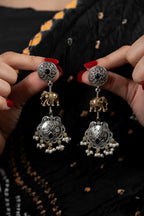 Gajhans Earrings - Sapphire